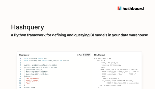 Hashquery: free the logic in your BI tool